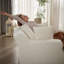 Chaise longue rembourrée en velours côtelé-105193815