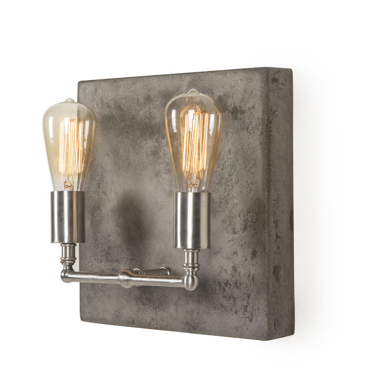 Applique murale à bras 2 lumières Nellcote, Nickel