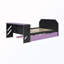 Lit de jour double avec lit gigogne simple et bureau et port USB-1554283707