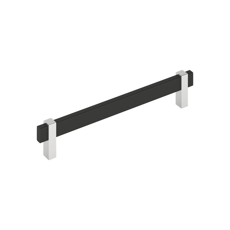 Mulino Pull, Matte Black/Champagne Bronze, 5-1/16"