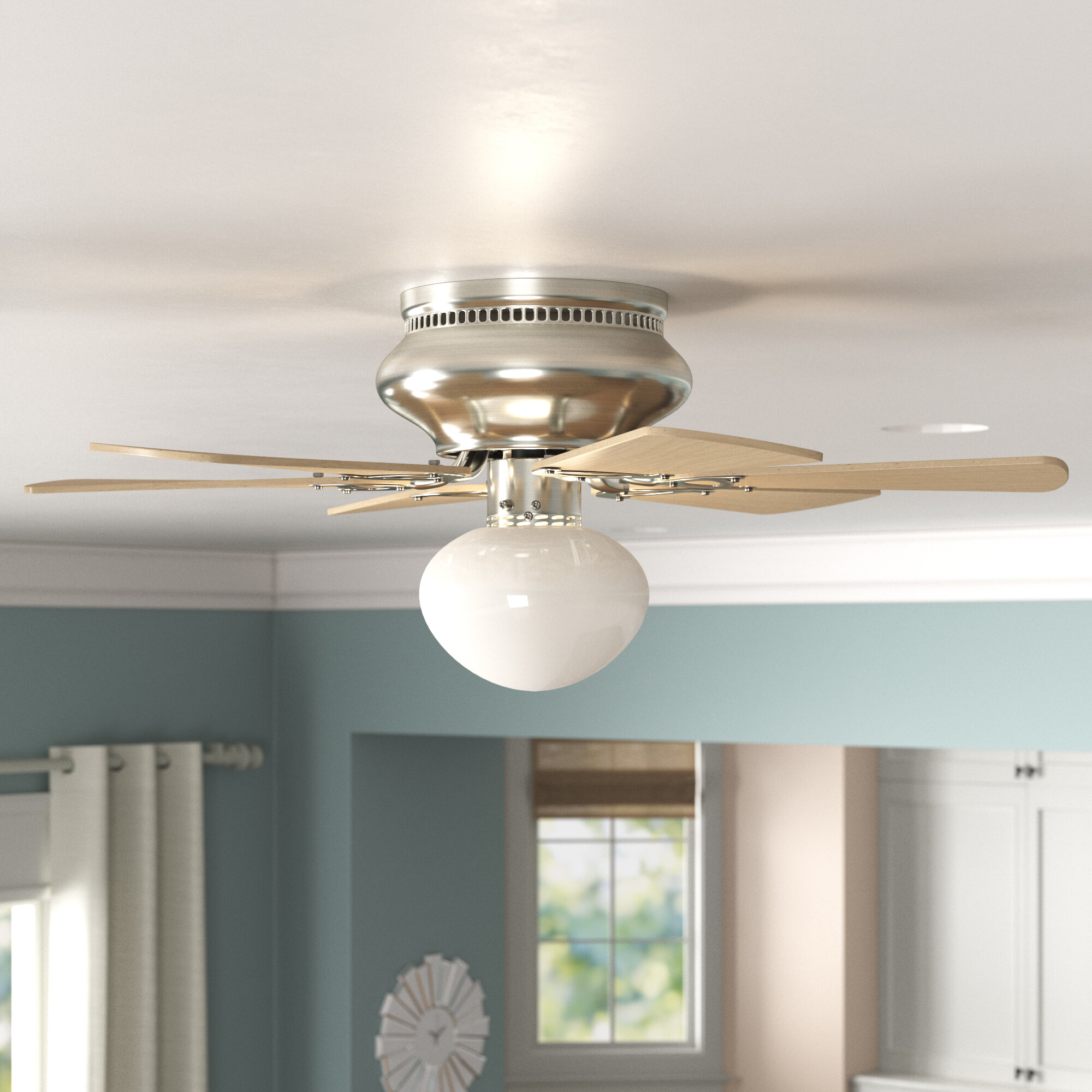 Ceiling sold light with fan