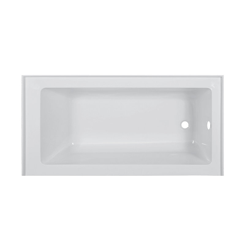 Apron Soaking Acrylic Bathtub, Right, White, 66" L x 32" W