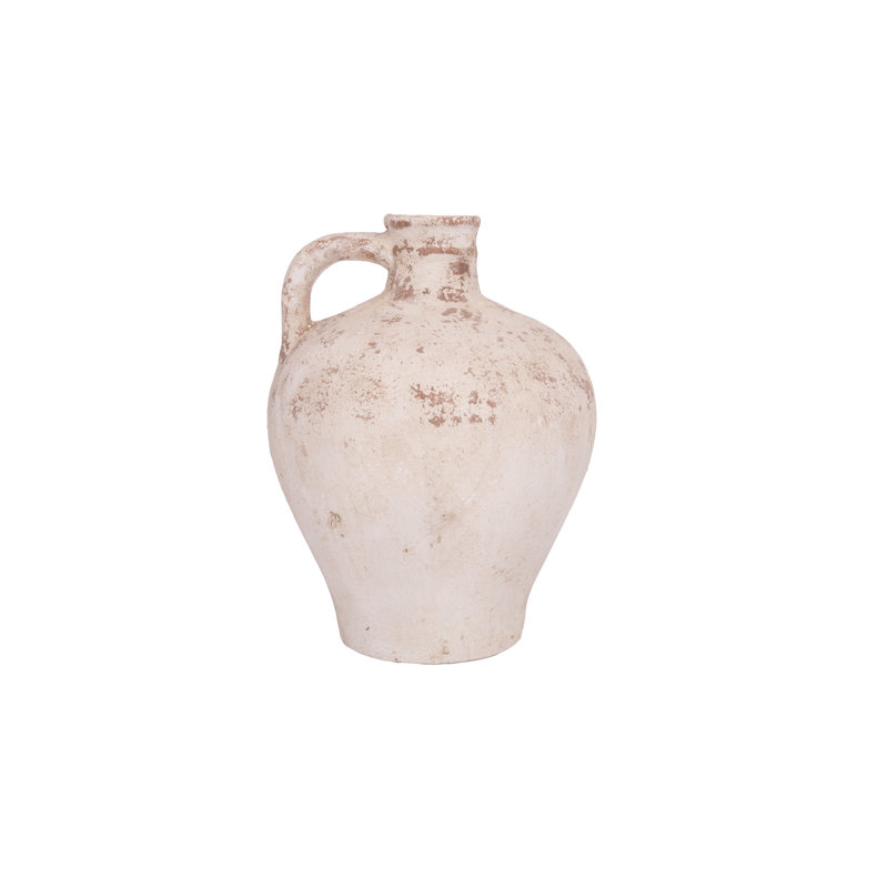 Flower Pot Magnesium Oxide White and Brown