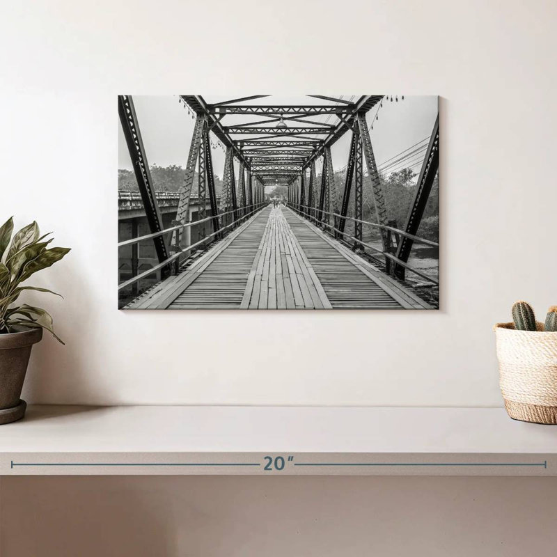 Lilie, pont commémoratif de paiement, BW, H 8 po x l 12 po