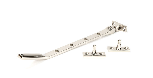 Art Deco Stay, 29.2cm H x 1.6cm W x 0.9cm D, Polished Nickel