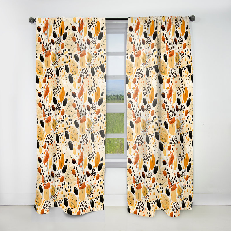 Estep - Rideau floral - Rideau floral obscurcissant - 1 panneau, L 52 po x L 108 po