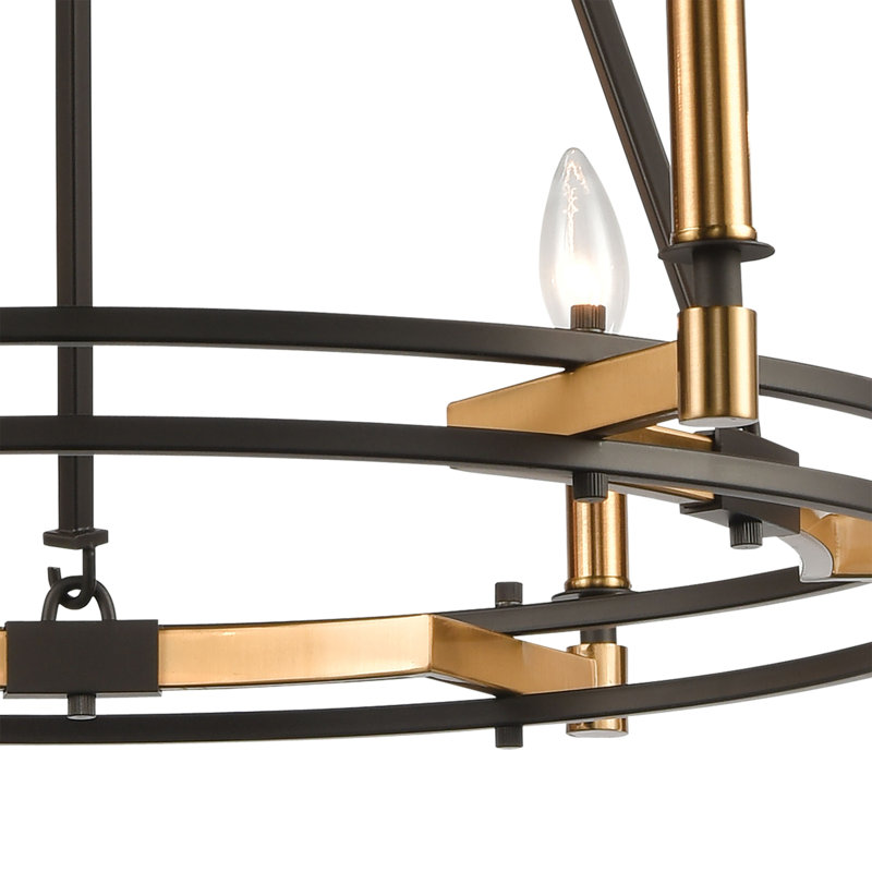 Lustre à 6 lumières de 29 po de largeur Talia - Bronze huilé