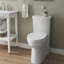 Toilette allongée à hauteur réglable sans contact American Standard, blanc