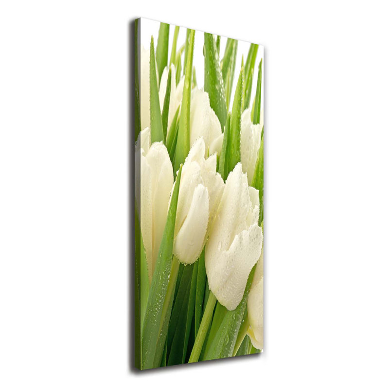 White Tulips - Wrapped Canvas Print