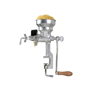 Corona Corn Grinder, Grain Mill, Manual Grinder for Corn, Rice, Soybeans, Pepper, Chickpeas, Cast Iron Wheat Grinder for Domestic Use, Gray, Corona