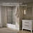 Echelon Sliding Bath Door, 58-1/4 In. H X 55-3/4 - 59-3/4 In. W, With 5/16 In. Thick Crystal Clear Glass-94904892