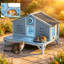 Cat House Outdoor Indoor With Liner Elevated Deck, Escape Door