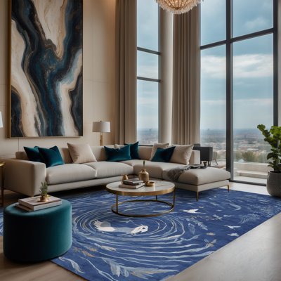 Machine Washable Gray Area Rug