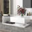 Modern Coffee Table With Tempered Glass, Wooden Cocktail Table With High-Gloss UV Surface, Modernist 2-Tier Rectangle Centre Table For Living Room-775222156
