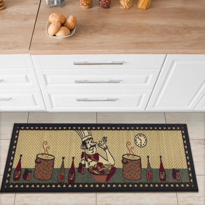 Siesta Non-Slip Rubberback Chef Kitchen Runner Rug