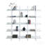 Bibliothèque à 5 niveaux avec bureau ouvert, tablette de style industriel rétro avec structure en métal-129860076
