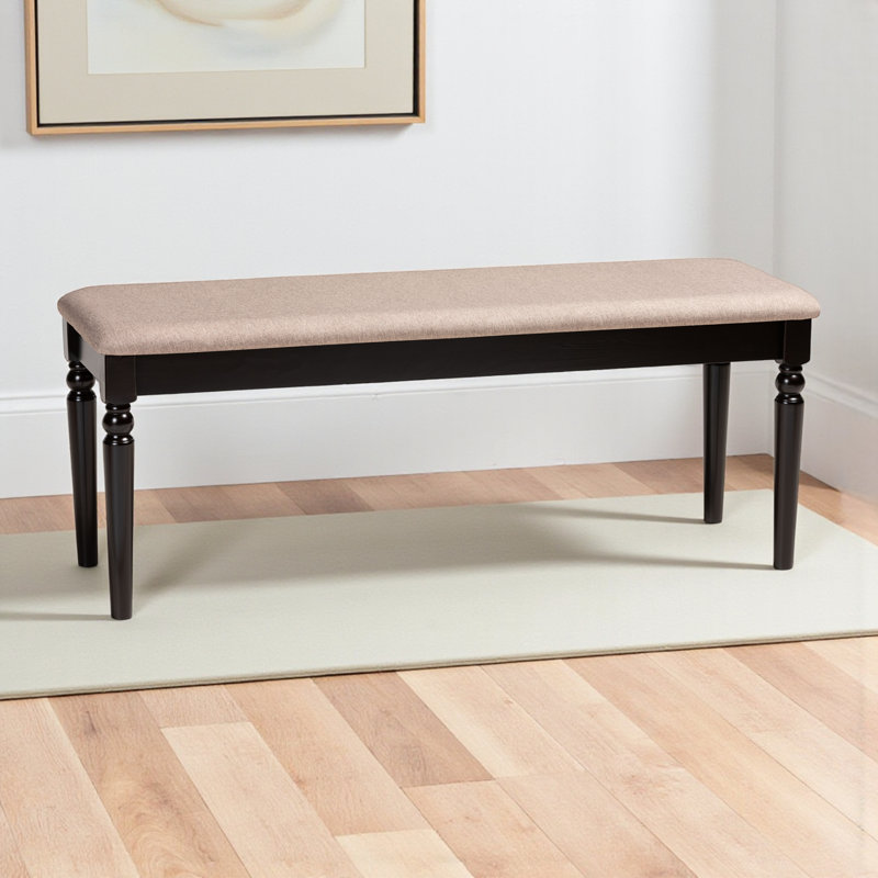 Banc rembourré Geovanna, Gris, Marron foncé
