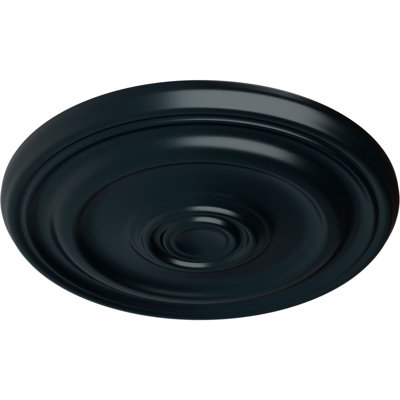 Médaillon de plafond Endurathane Luton, P 15 3/4 po x P 5/8 po (convient aux auvents jusqu'à 1 1/8 po), finition or riche peinte à la main