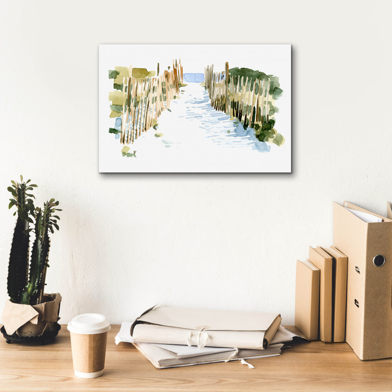Toile épique Graffiti «Beach Impressions 1» par Emma Caroline, 18 po x 12 po