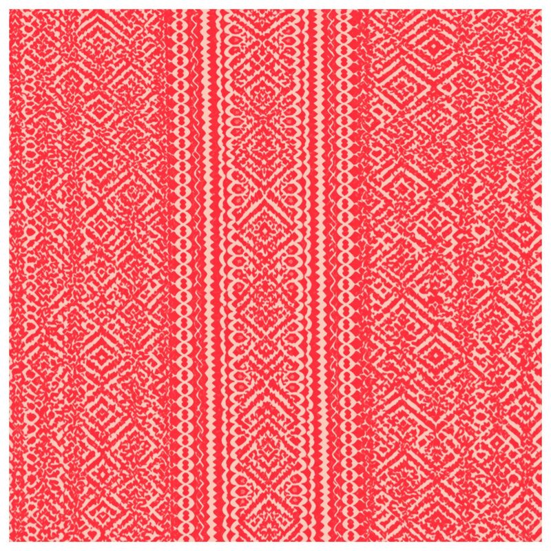 Red Geometric Pattern Comforter, Twin