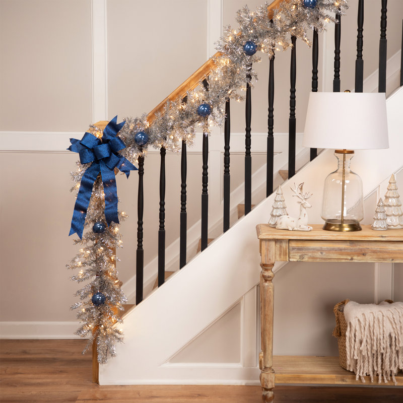108" Pre-Lit Tinsel Garland