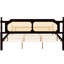 Très grand lit avec tête de lit et base en bois de pin, couleur-350170803