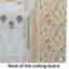 Planche à découper en verre crème Chihuahua