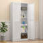 Armoire de rangement blanche de 70,8 po de hauteur avec portes et tablettes réglables pour le salon, la chambre à coucher et la salle à manger, l 15,8 po x l 31,5 po x H 70,8 po-250963303