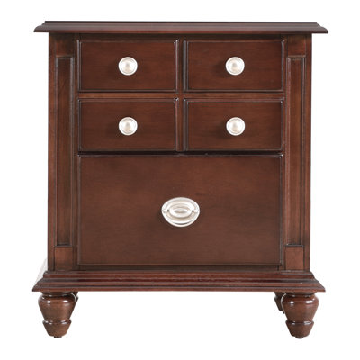 Summit 2-Drawers Nightstand, Cappuccino