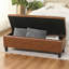 Banc de rangement capitonné en similicuir de 45 po pour le salon-153217698