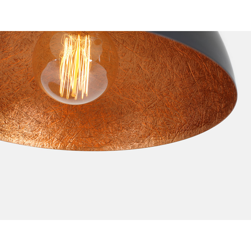 Willow 1 - Light Dome Pendant, Black, 125cm H x 90cm W x 90cm D
