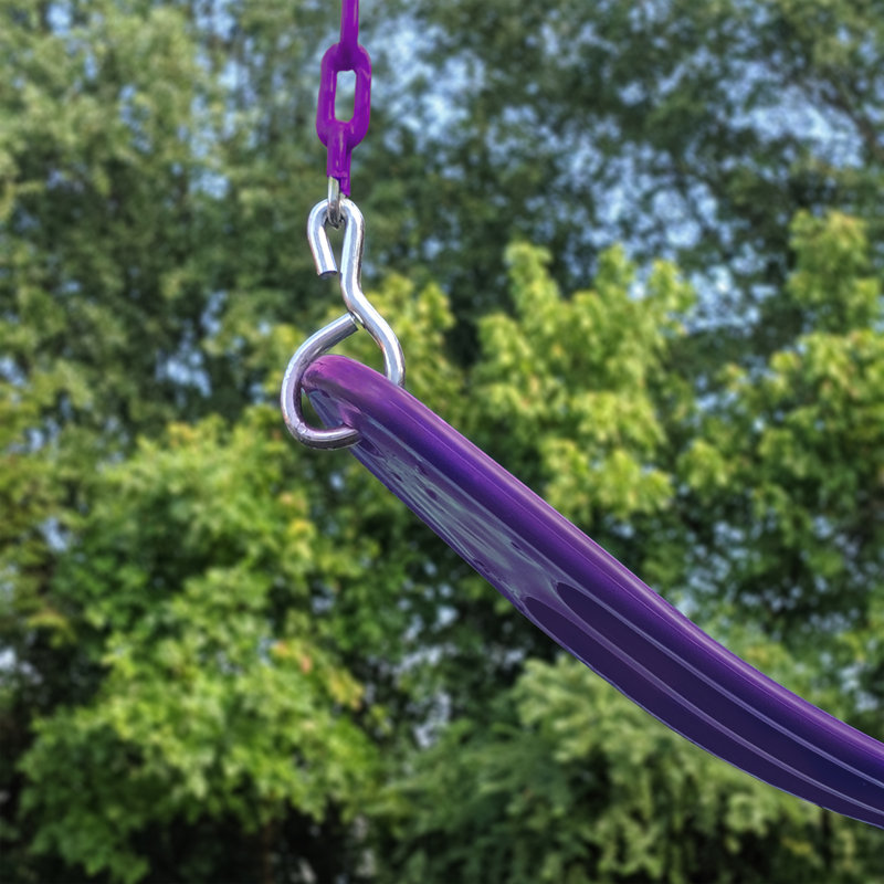 Plastic Belt Swing with Chains, Plum