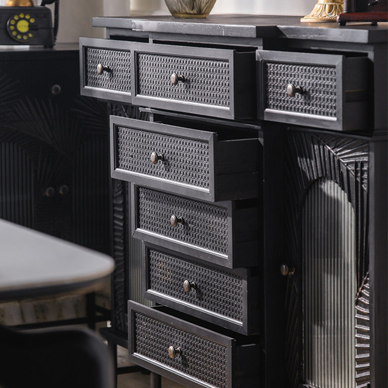 Armoire de rangement rétro de style français, 42.12" H x 50" W x 19.29" D