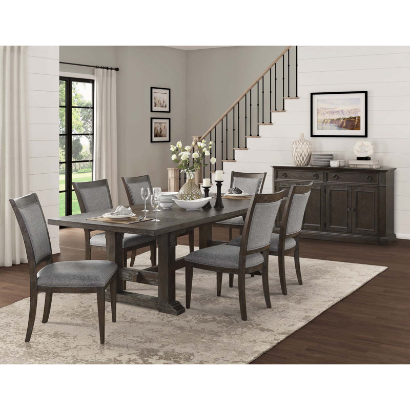 Ensemble de mobilier de salle à manger classique 5 pièces, table de salle à manger extensible avec 4 chaises d'appoint en bois durable