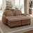2-Seat Curved Sectional Sofa with Ottomans and Double-layer Cushions