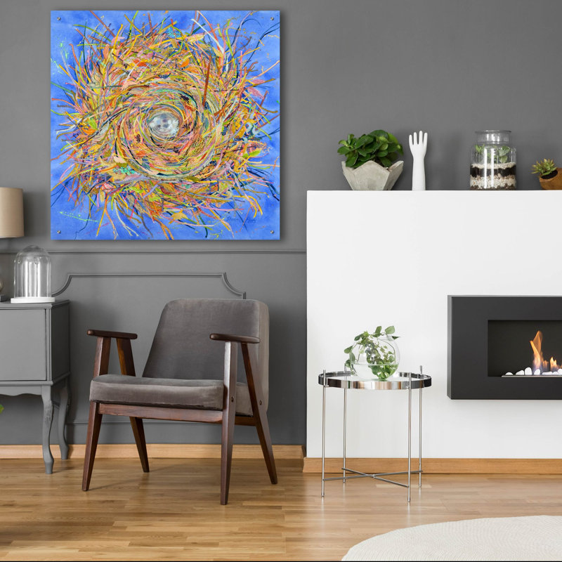 «Nest III-Vortex» par Sharon Pitts, art mural en verre acrylique, H 36 po x l 36 po x P 0,2 po