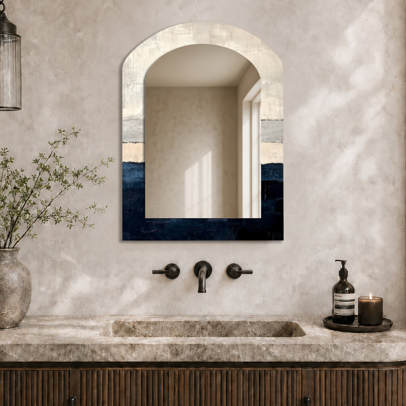 Miroir mural Mid-Century, 34" x 25"