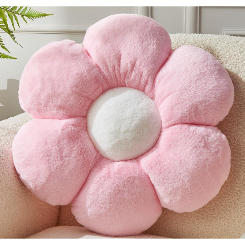 Flower Shaped Throw Pillow 15.7In