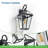 21"(H) 2-Pack Outdoor Wall Lantern Light – Modern Black Metal & Clear Glass Sconce For Porch, Patio, And Garden Lighting (Bulb Not Included)