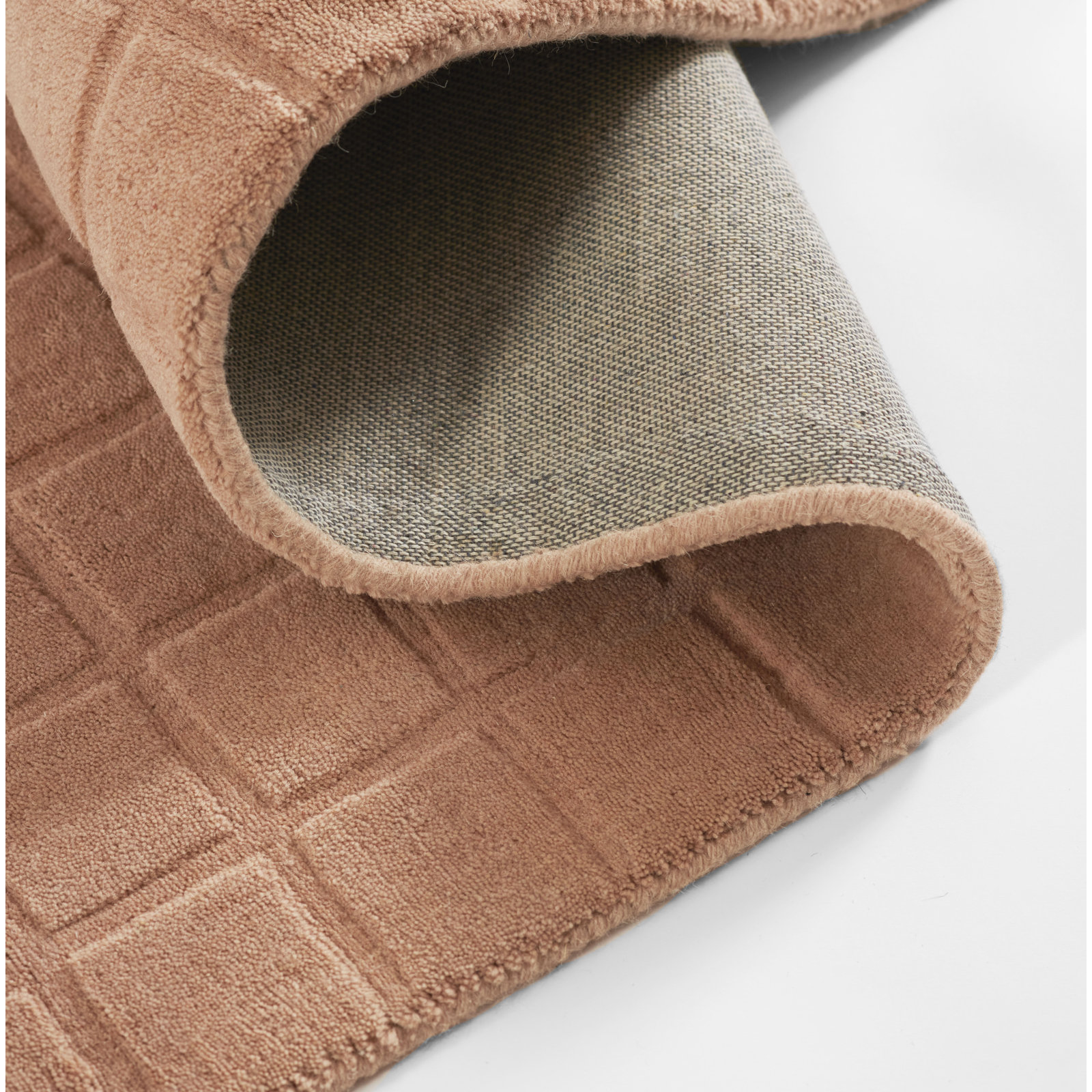 Meile Blush Hand-Loomed Geometric Wool Rug, Runner 2'3" x 8'