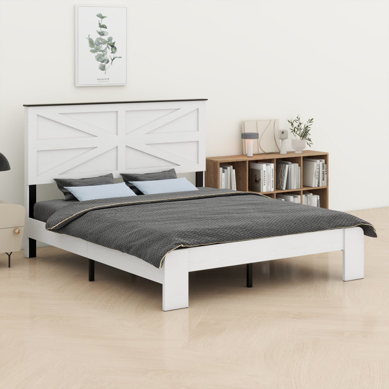 Base de lit plateforme en bois, Grand