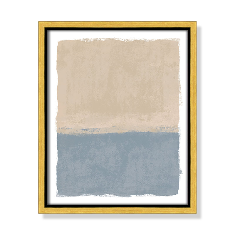 «Beach Dreams II» par Natalie Carpentieri, 9.5' W x 11.5' H, Flotteur doré