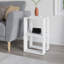 Malak Modern Bedside Table with Open Shelves - Versatile Side, Coffee or End Table for Bedroom or Living Room-24384077
