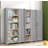 Heavy-Duty Metal Storage Cabinet With 4 Adjustable Shelves And Locking Doors, Ideal For Garage, Laundry, Office, Or Warehouse Organization-1908708551