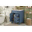 Meuble-lavabo 24 po avec lavabo en céramique, petite armoire de salle de bain, armoire moderne avec 2 tiroirs et tablette réglable