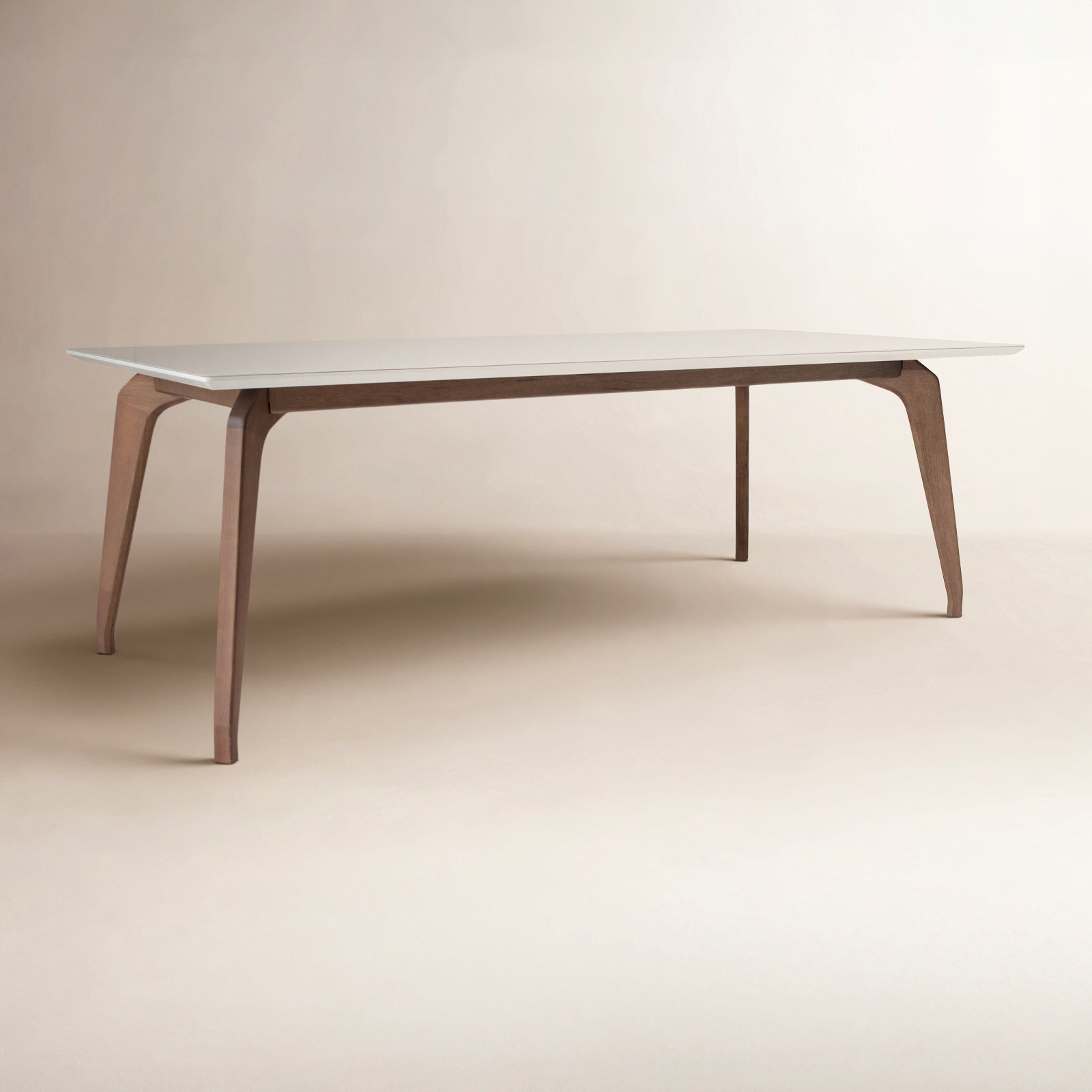 Ena Dining Table, 29.5" H x 86.5" L x 43.5" W, Off White