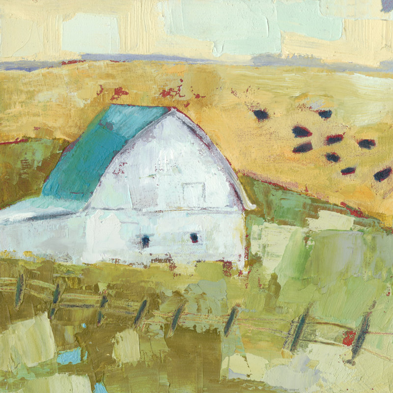 Nash Barn by Sue Jachimiec - Wrapped Canvas Painting, 30cm H x 30cm W