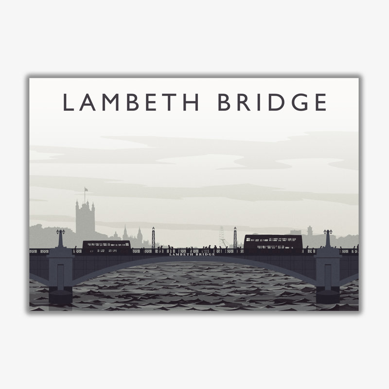 Lambeth Bridge - Print, 30cm H x 40cm W x 3cm D, No Framed