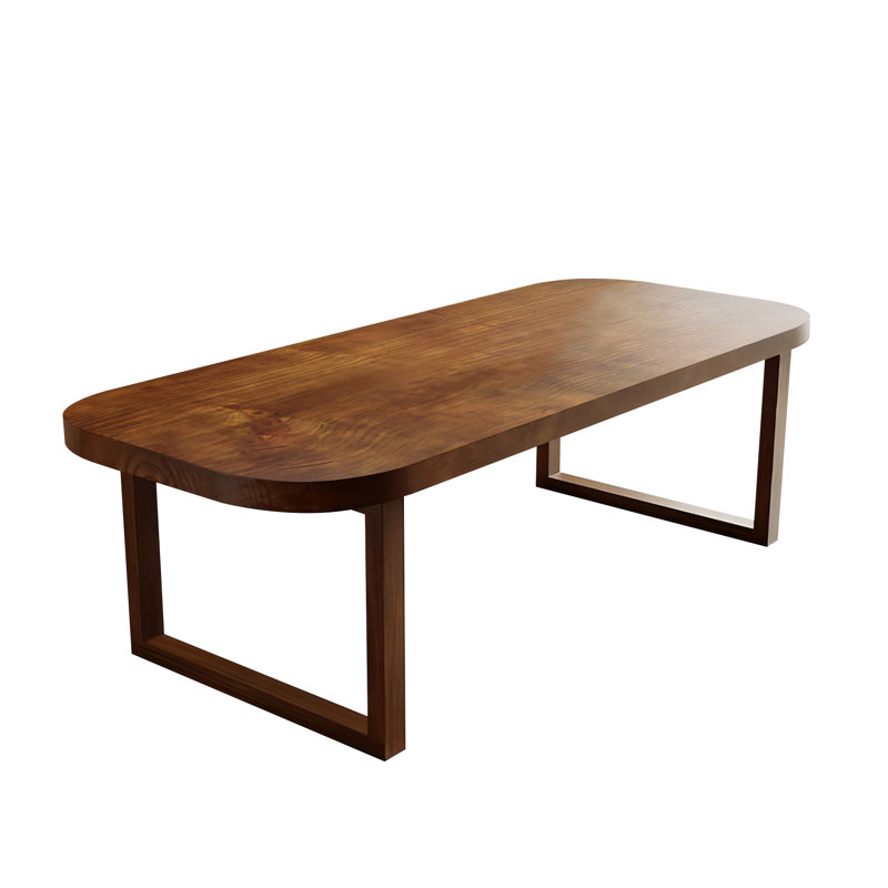 Brown Solid Wood Rectangular Dining Table, 29.53"H x 27.56"L x 63"W