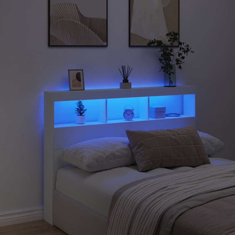 Cedria Headboard, White, Double - 140 x 200 cm